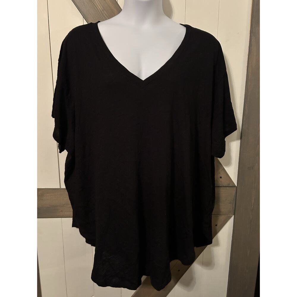 Torrid Classic Fit Tee Heritage Slub Black 5 5XL 28 Side Slit